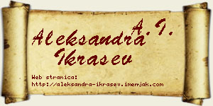 Aleksandra Ikrašev vizit kartica